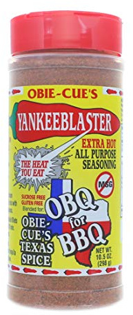 Obie-Cue's Texas Yankeeblaster Extra Hot All Purpose Seasoning - 3X World BBQ Champion's Barbeque Rub (10.5 oz)