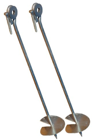 Loggyland Bodenanker eindrehbar für Schaukel etc. 58 cm verzinkt (2er-Set)