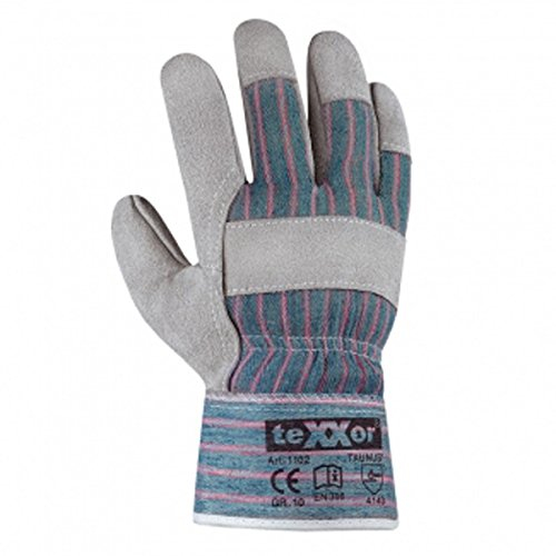 Rindkernspaltleder-Handschuhe,TAUNUS' Arbeitshandschuhe, Lederhandschuhe, teXXor, Handschuhgröße:10 (XL)