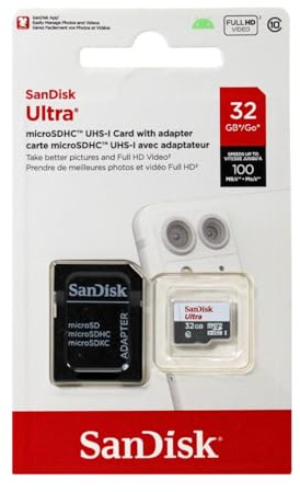 SanDisk SDSQUNS-032G-GN3MA Tarjeta de Memoria, 32 gb, Rojo/Plata