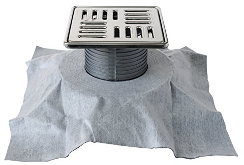 First Plast CHPPT15IN Tapa de polipropileno con rejilla completa de revestimiento, plata (inoxidable), 150 x 150 mm
