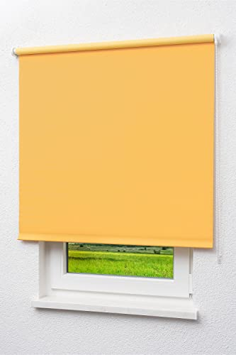 LYSEL Outlet - Verdunkelungsrollo Gelb, (B x H) 92cm x 175cm in gelb/gelb