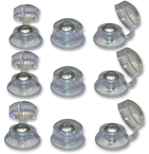 100, Corrugated Roofing Plastic Screw Cover Strap Caps - Clear