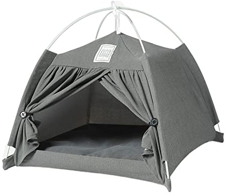 PETCUTE Katzenhöhle Haustier Tipi für Hund & Katze,Haustierzelt Hundezelt Katzenzelt,Waschbar Katzenbett mit Abnehmbarem Kissen,Weich Tierbett für Kleine/Mittlere Hunde Katze,rutschfeste Unterseite