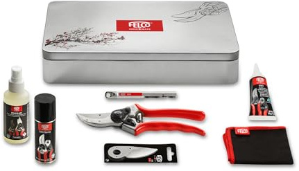 FELCO 933 Wartungsset Gartenschere komplett mit FELCO 2, Ersatzklinge 2/3, Schärfer 905, Schmiermittel 980, Reiniger 981, Fett 990, Schlüssel 2/30 Reinigungstuch Schweiz