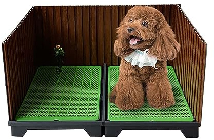 Toilette per cani, recinzione su tre lati, urinazione automatica, dimensioni 90 * 45cm, colore verde (B)