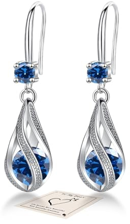 YOEE Ohrringe mit 5A Zirkonia Hängend Tropfen Ohrringe mit Silber 925 Post für Damen Hängeohrringe Lange Ohrhänger Geschenk für Frauen Freundin Mama Mädchen