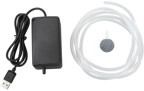 Sauerstoffpumpe für Aquarium, hocheffiziente Sauerstoffversorgung, wasserdicht IP65, kleines tragbares Aquarium, lautlose Sauerstoff-Luftpumpe für die