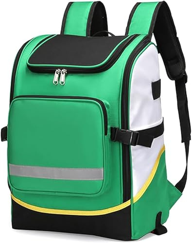 Sac à dos médical d'urgence vide, sac à dos de secouriste, sac à dos de traumatologie vide, pour EMT, paramédicaux, infirmières, médecins tactiques, soins à domicile(Red,43 * 32 * 20CM)