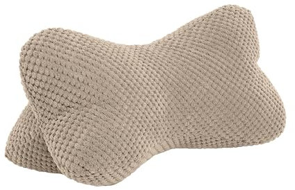 Leseknochen, Lesekissen, Nackenrolle Nackenkissen aus Cord,Stützkissen, Reisekissen mit Struktur,Formkissen,Buchauflage, Flexible Stütze für Bücher, E-Books oder Tablets-18x35cm (Schlamm)