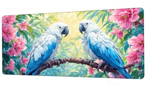 Tapis de Souris Scène Neige Tapis Souris XXL, sous Main Fleur, Grand Tapis de Souris Gamer avec Bords Cousus, Tapis de Bureau Antidérapante Imperméable, Tapis de Souris Gaming pour PC, Cadeau BJ-283