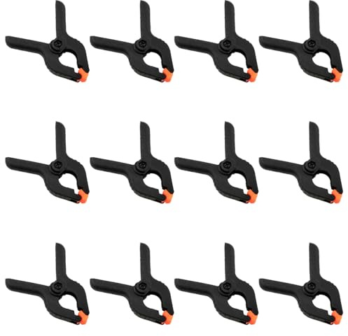 Dsjnf Morsetti a molla in nylon in plastica da 5 cm, multiuso, resistenti per artigianato, piccole clip a molla per decorazione domestica, arti e mestieri, pannello di sfondo, supporta fotografia,