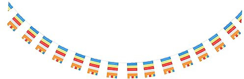 PRETYZOOM Bandiera Buddista Bandiere Di Preghiera Bandiera Di Preghiera Decor Bandiera Della Pace Bandiera Religiosa Tradizionale Bandiera Del Tempio Bandiera Appesa Decorazione Chakra