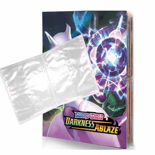 Album para Cartas, Album Cartas Libro Titular Protección Cartas 4 Bolsillos por Página 30 Páginas Con Capacidad para 240，Protege Cartas coleccionista（KAN3)