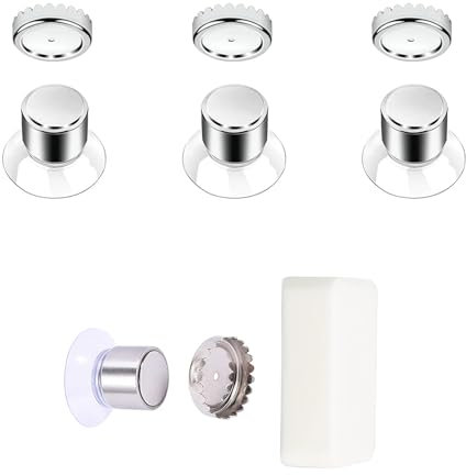 3 Pcs Porte Savon Aimanté avec Ventouse,Accroche Savon Aimanté, Support SavonSolide,Aucun Perçage Requis, Acier Inoxydable, Adaptés À La Salle De Bain Et À La Cuisine
