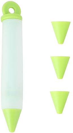 KICHOUSE Silicone Chocolate Decorating Pen Set Multi-Functional Piping Tool Pastry Nozzles Food-Grade Silicone for Cake Decorating Baking and Icing for Home Bakers