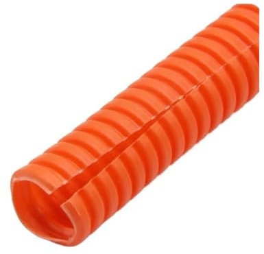 Tubo corrugato in plastica con isolamento in PP, 1/5/10 metri, 7,5-34,5 mm, tubo flessibile filettato, manicotto protettivo in plastica for tubi corrugati(Orange,ID 14.3MM_5METERS)