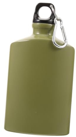 Toyvian Gourde Militaire Résistante à L'usure 500ml En Alliage D'aluminium Bouteille D'eau Plate Légère Compacte Pour Camping Randonnée Voyage Extérieur