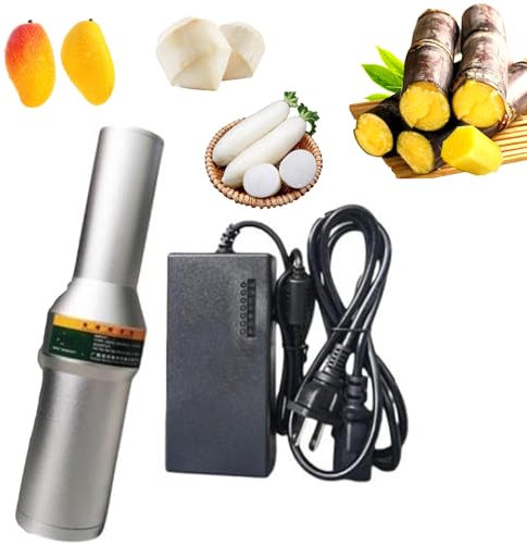 QYLTTDM Éplucheur De Canne À Sucre, Acier Inoxydable, Grattoir Automatique, Mini-éplucheur Électrique pour Noix De Coco, Outil De Coupe pour Noix De Coco, Citrouille, Taro, Ananas