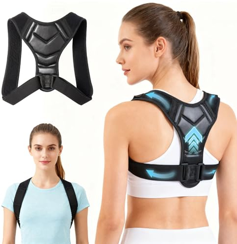 Correttore posturale regolabile per uomo e donna, supporto per schiena e schiena per parte superiore della schiena, spalle, colonna vertebrale, collo e clavicola