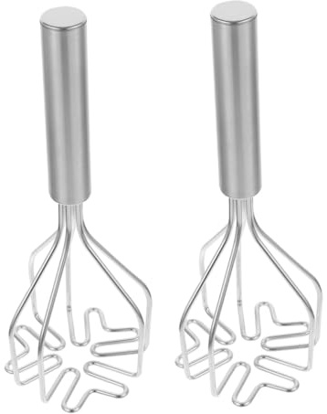 BESTYASH 2 pièces Presse-purée Manuel Acier Inoxydable avec Poignée Ergonomique Presse-pommes de Terre et Écrase-avocat Outil de Cuisine Robuste pour Purée de Légumes Viande Hachée et