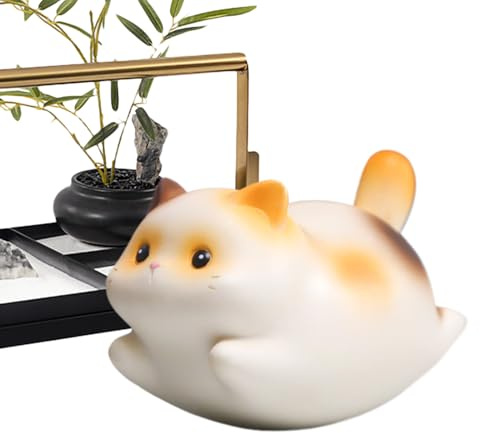 Generisch Figuras de gatos, divertidos juguetes de animales que se tambalean, minifiguras de gatos, decoración del hogar | Para el hogar, oficina, escuela, aula, dormitorio, niños, mujeres, niñas,