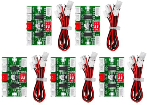 Qomcsrl Scheda Amplificatore Audio Digitale Mini PAM8403 A 4 Canali (5 Pezzi), USB 5V, Uscita 4x3W, Modulo Amplificatore Stereo Fai-da-Te XH-A156