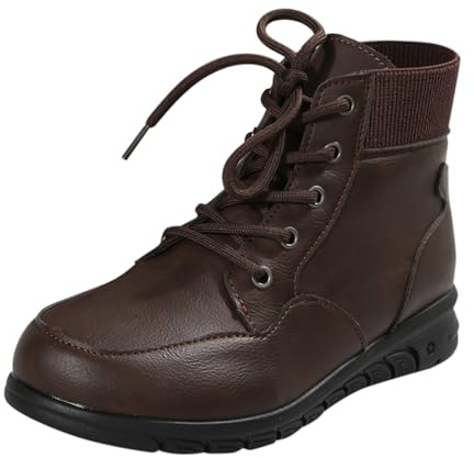 Scarpe da uomo con lacci in pelle stivali larghi da uomo piattaforma ortopedica scarpe da ginnastica da uomo supporto arco alto stivali da equitazione retrò di grandi dimensioni scarpe da ginnastica