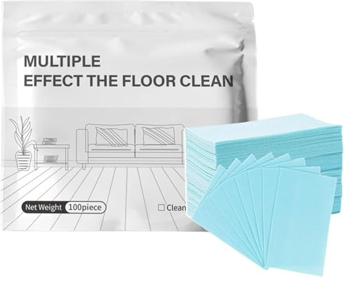100 Piece Floor Cleaning Tablets, Multi-Surface Floor Cleaner Tablets, Multi Surface Floor Cleaner, Hard Floor Cleaning Solution for Hardwood, Laminate, Tile, Vinyl and Wall Cleaning (Blue, 1 count)