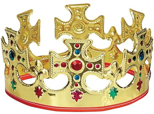 Unique Party 8308 - Corona da Re in Plastica Dorata