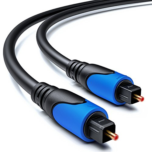 deleyCON 7,5m Câble Audio Numérique Optique SPDIF - Câble à Fibres Optiques LWL avec 2 Prises Toslink