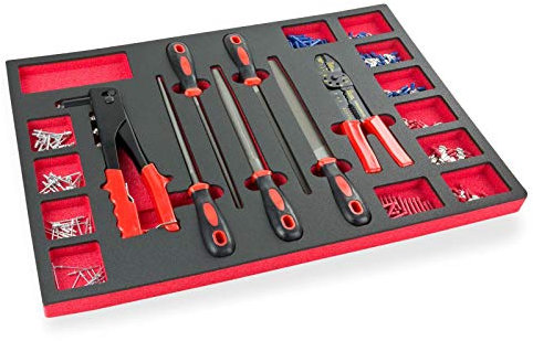 Modulo officina set di lime e rivetti elettrici 227