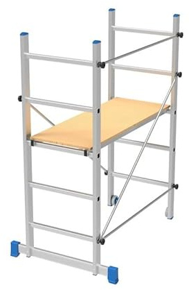 Mini trabattello alluminio h m 1,63 con piano lavoro