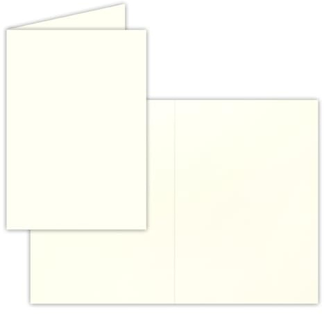 75 Faltkarten B6 - Natur-Weiss - PREMIUM QUALITÄT - 11,5 x 17 cm - sehr formstabil - für Drucker geeignet! - Qualitätsmarke: NEUSER FarbenFroh!!