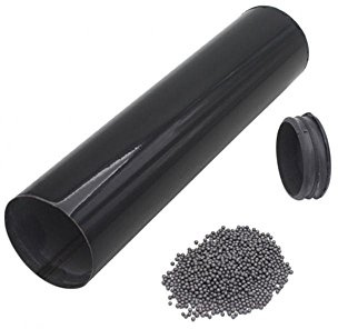 Metal Sand Shaker, Portable Stainless Steel Cylinder Sand Shaker Rhythm Percussion Musical Instruments (Black)