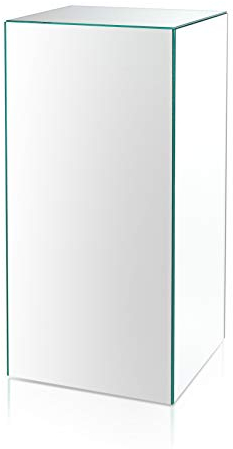 freeroom24 Designer Blumensäule aus Spiegel 20x20x50 cm - Wohnzimmer Säule modern - stabiles Blumen Podest - praktische Dekosäule rechteckig - Blumenständer groß - Blumenhocker - Made in Germany