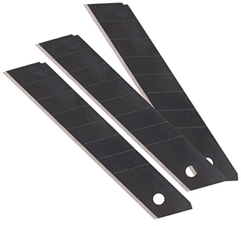 smart by Leviatan Cuttermesser Klingen 10 Stück | Abbrechklingen 18mm | Ersatzklingen für Cutter | Cutterklingen Schwarz
