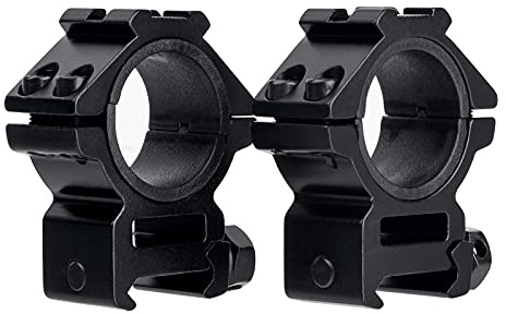 ToopMount Anelli di Montaggio Montaggio per cannocchiale Profilo Alto 30mm / 25,4mm Adattatore per Portata di Portata 20mm Guida Picatinny tessitore (20mm)