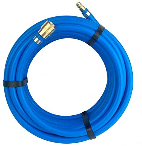 ULTRAFLEX 20B (SET) Innen ø 6mm (1/4 Zoll), Länge 1m - Druckluftschlauch mit Druckluftkupplung & Stecknippel, 7.2 Kupplung, Kompressorschlauch, flexibel, blau