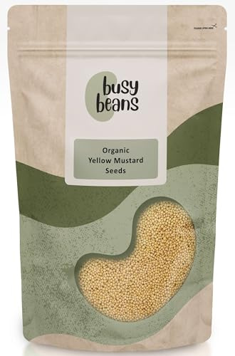 Organic Yellow Mustard Seeds - Certified Organic - by Busy Beans Organic (500g)