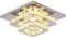 Lámpara de Techo LED de Cristal K9 Moderna - Luminaria Empotrada de Acero Inoxidable para Comedor y Sala de Estar (Luz Blanca Cálida)