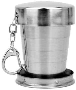 VIRUL Taza Plegable portátil de Acero Inoxidable, 75ml/150ml/250ml, Taza de café Plegable para Viajes al Aire Libre, Taza de Agua telescópica para Senderismo y Camping