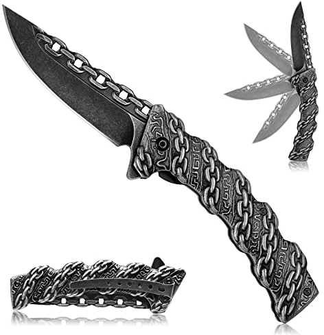 PURPLEBIRD Klappmesser Taschenmesser, Scharfes Einhandmesser Survival Messer, Outdoor Klappmesser mit einzigartigem Aussehen,Tolle Sammlung, Geschenke für Männer