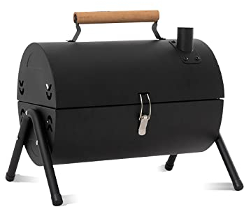 Ergocar Tragbar Holzkohlegrills, 2 in 1 Picknickgrill mit Backblech, Einfach zu säubern BBQ-Tischgrill, Barbecue Grill für Picknick Garten Terrasse Camping Reisen