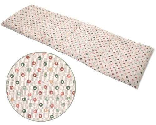 Bio-Bio 4-Kammer Dinkelkissen 20x60cm - Bio-Füllung & Bio-Stoff Punkte- Wärmekissen Körnerkissen