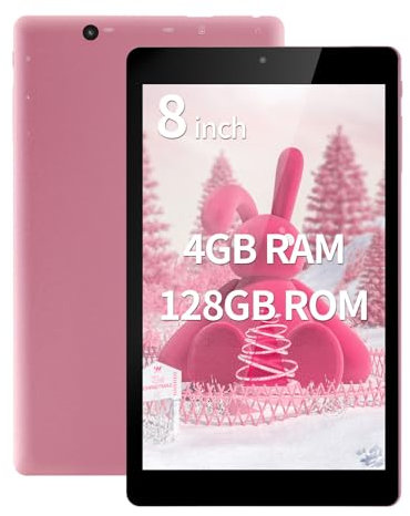 UDKED Mini 5 8 Inch Tablet Windows 10 4GB RAM 128GB EMMC, Z8350 Quad-core LCD, Ultra-thin and Lightweight,High-speed and Silent,Wireless WiFi,Micro USB High Performance Tablet (Rose Gold)