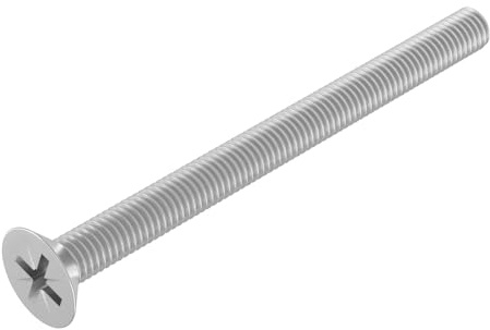 SECCARO Senkschraube M8 x 100 mm, Edelstahl V2A VA A2, DIN 965, Kreuzschlitz/PZ, Vollgewinde, 20 Stück
