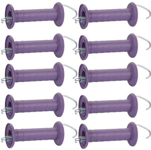 Agrarzone Torgriff Weidezaun mit Feder lila 10x Elektrozaun Tor Griff | mit Haken und Feder, Elektrozaun, Weidetor