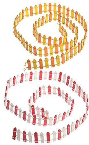 BESPORTBLE 2piezas Mini Valla De Madera De De Casa De Muñecas Miniatura Decorativa para Jardín Accesorio De Miniatura De Micropaisaje