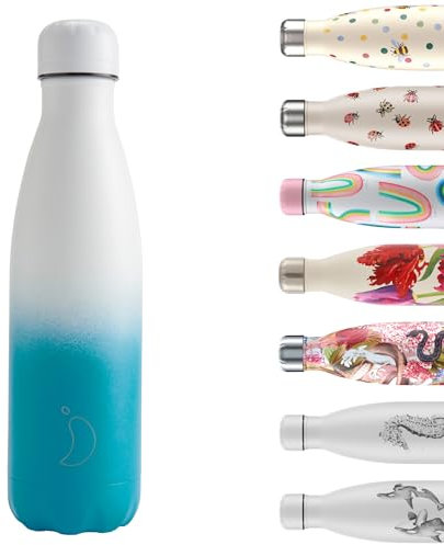 Chilly's Water Bottle - Stainless Steel and Reusable - Leak Proof, Sweat Free - Arctic Evening, 500ml